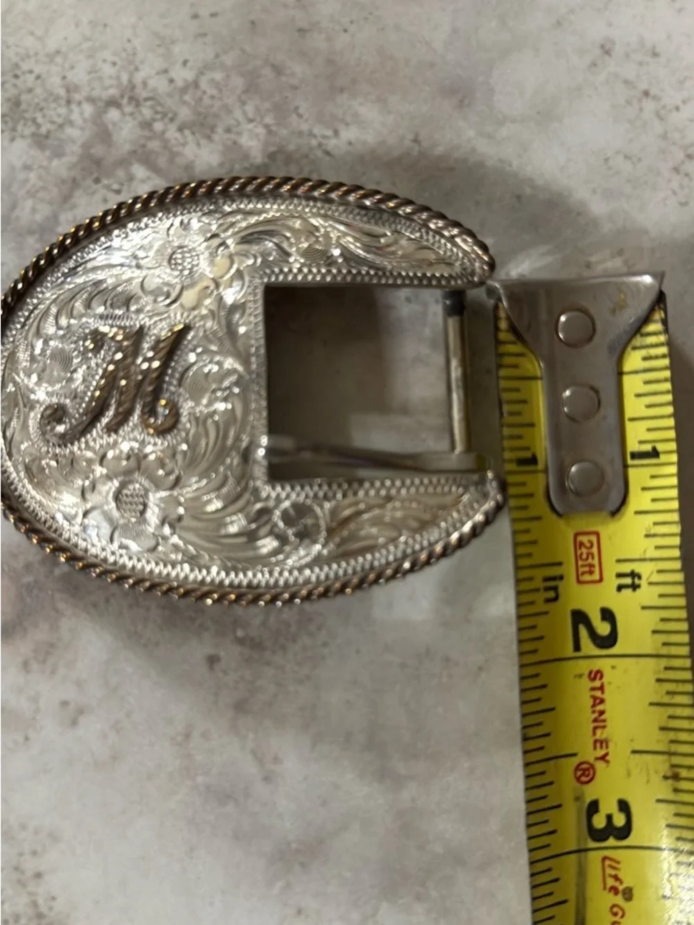 Western Silver Belt Buckle Set